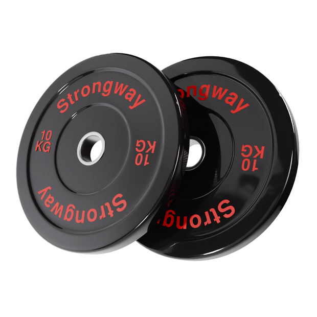 Strongway Gym Supplies 2 X 10KG Strongway Olympic Bumper Weight Plates