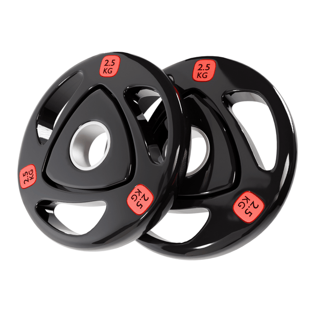 Strongway Gym Supplies 4x 2.5KG Strongway Olympic Tri-Grip Weight Plates