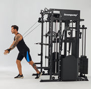 Strongway Gym Supplies Strongway ULTIMATE Multi Gym Smith Machine (3 WEIGHT STACKS) with Weights Packages