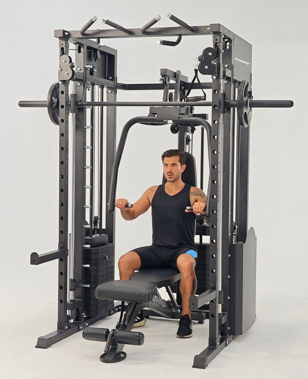 Strongway Gym Supplies Strongway ULTIMATE Multi Gym Smith Machine (3 WEIGHT STACKS) with Weights Packages