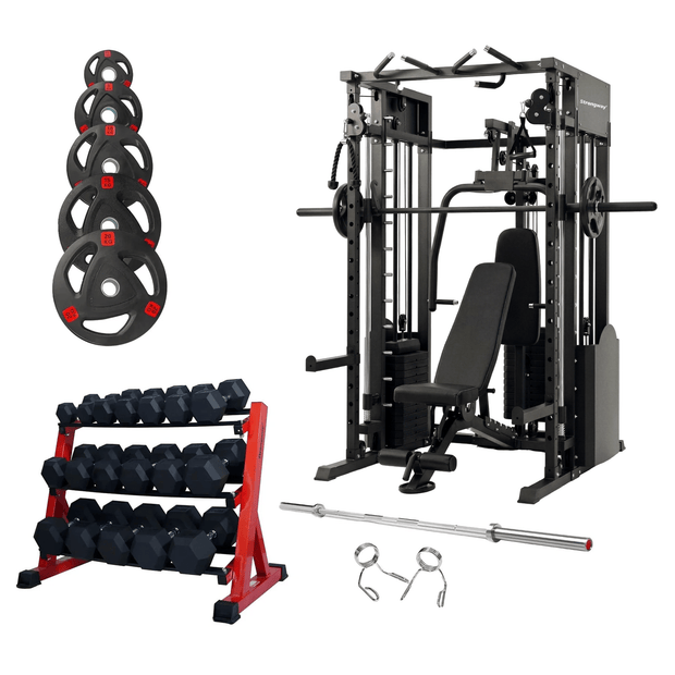 Multiple Stack Weight Machine Explore Strongway Multi Gym Smith Machine for Home Gyms