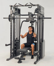 Strongway Gym Supplies Strongway ULTIMATE Multi Gym Smith Machine with Weights (3 Weight Stacks) - Multifunction Home Gym Machine