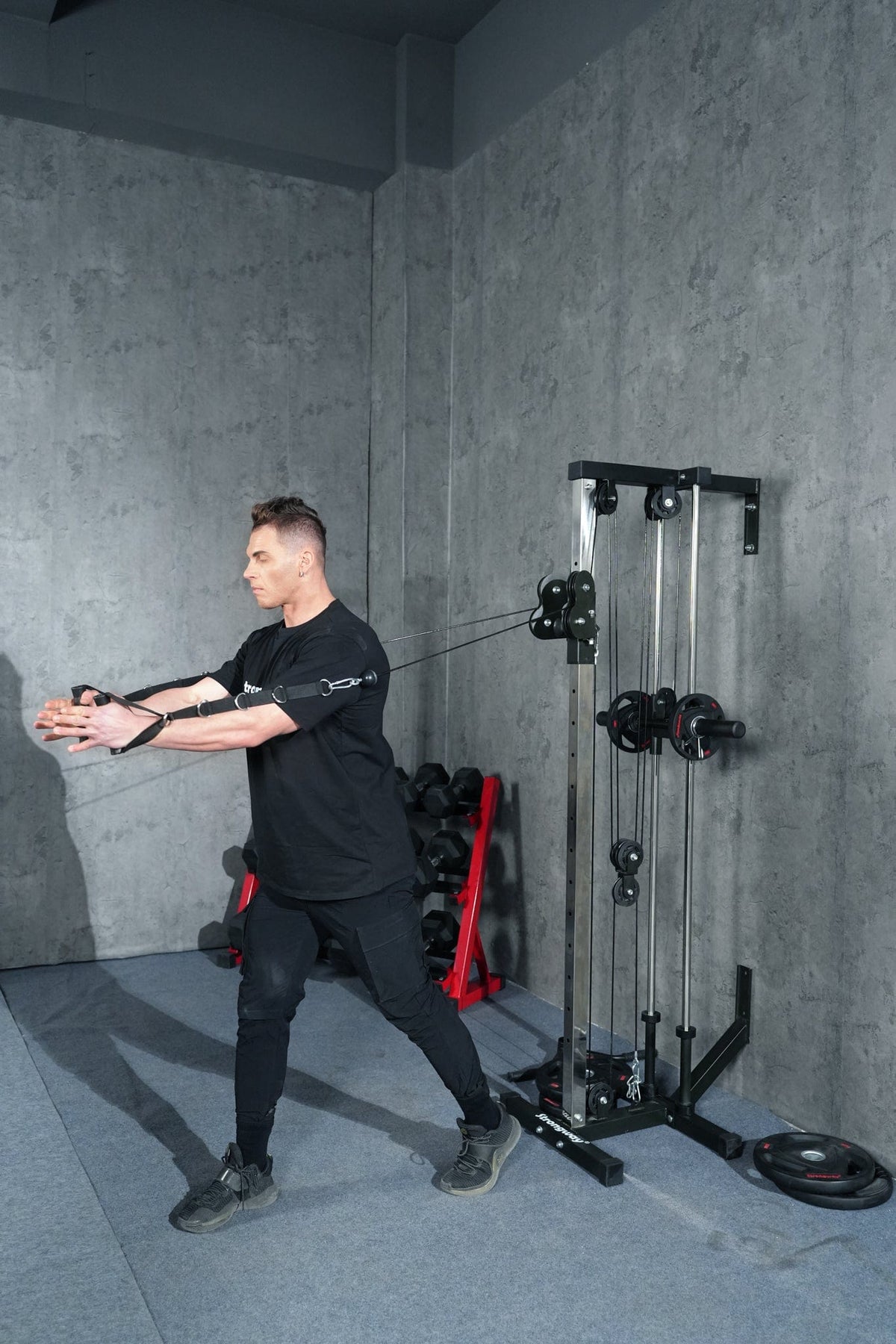 Multi-Gym Squat Rack (Power Cage with Cable Pulley System) | Strongway ...