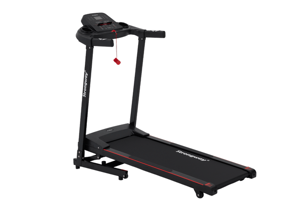 Strongway Gym Supplies Treadmill - Foldable, Auto Incline & LCD Display for Performance Monitoring