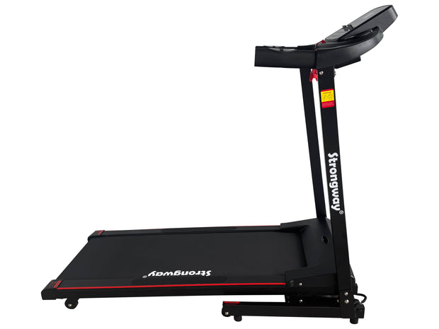 Strongway Gym Supplies Treadmill - Foldable, Auto Incline & LCD Display for Performance Monitoring