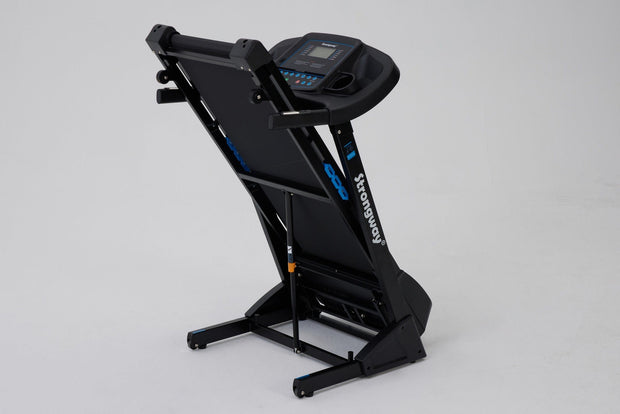Strongway Gym Supplies Treadmill - Ultimate Foldable, Auto Incline & LCD Display for Performance Monitoring