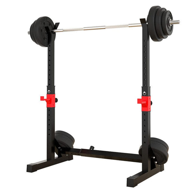 Strongway Gym Supplies Free Weights Ultimate Set - Olympic Weight Plates + Olympic Barbell + Adjustable Squat and Barbell Rack + Hex Dumbbells Set + Weight Bench + Gym Mats