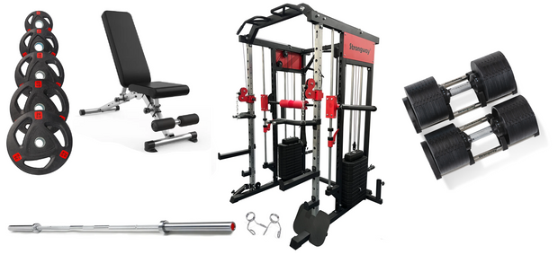 Strongway Multi Gym Smith Machine with Weights Packages