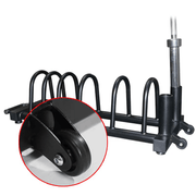 Strongway Gym Supplies Weight Plate and Vertical Bar Holder Storage Rack