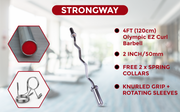 Strongway™ Olympic EZ Curl Bar (330LBS Rated) - Strongway Gym Supplies