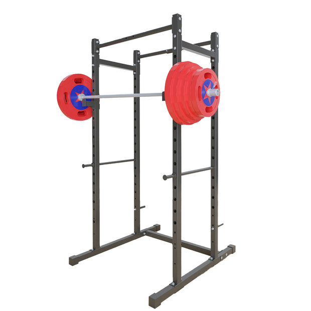 50KG / 70KG / 100KG Olympic Weight Plates + 6FT or 7FT Olympic Barbell + Multi-Gym Squat Rack (Power Cage) + Adjustable Weight Bench