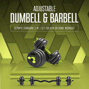 STRONGWAY™ Adjustable 6 in 1 Dumbbell Barbell Kettlebell Push Up Set - 20KG, 30KG and 40KG SETS