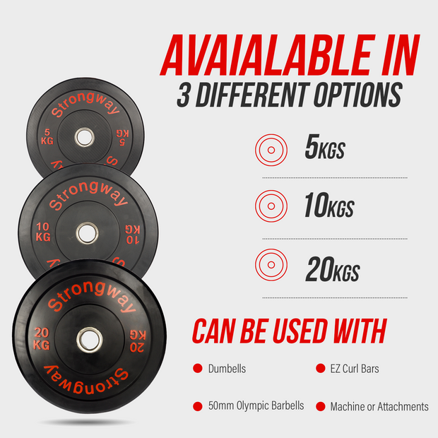 50KG / 70KG / 100KG Olympic Bumper Weight Plates + 6FT or 7FT Olympic Barbell+ Adjustable Weight Bench