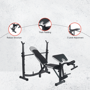 Strongway Gym Supplies Free Weights 50KG / 70KG / 100KG Olympic Weight Plates + 6FT or 7FT Olympic Barbell + Adjustable Weight Bench with Barbell Rack