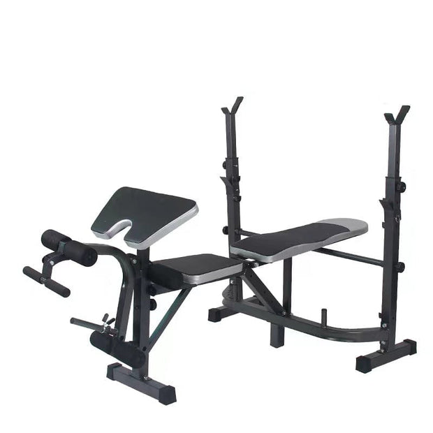 Strongway Gym Supplies Free Weights 50KG / 70KG / 100KG Olympic Weight Plates + 6FT or 7FT Olympic Barbell + Adjustable Weight Bench with Barbell Rack