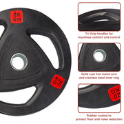 Strongway Gym Supplies Free Weights 50KG / 70KG / 100KG Olympic Weight Plates + 6FT or 7FT Olympic Barbell Set