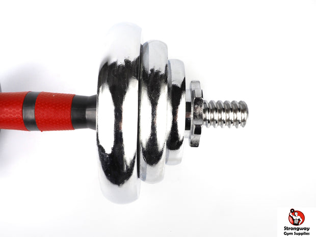 Strongway™ 40KG Chrome Dumbbells Adjustable Weight Set - Strongway Gym Supplies