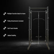 50KG / 70KG / 100KG Olympic Bumper Weight Plates + 6FT or 7FT Olympic Barbell + Multi-Gym Squat Rack (Power Cage with Cable Pulley System)  + Adjustable Weight Bench