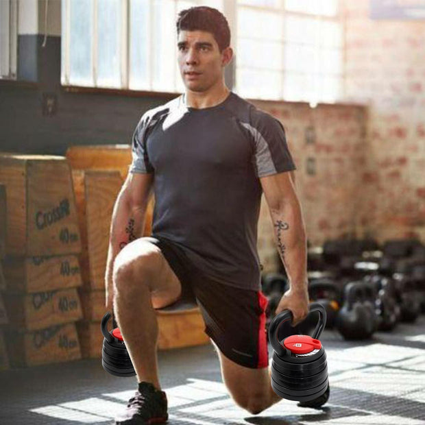 Strongway Gym Supplies BLACK Strongway 18KG Adjustable Kettlebell