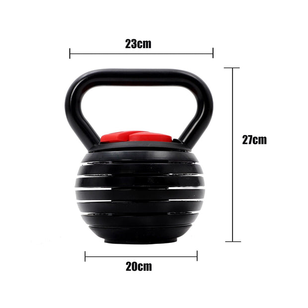 Strongway Gym Supplies BLACK Strongway 18KG Adjustable Kettlebell
