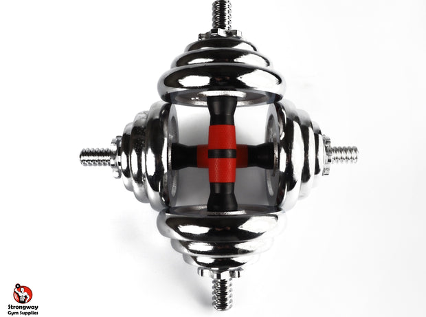 Strongway Gym Supplies Strongway™ 30KG Chrome Dumbbells Adjustable Weight Set with Storage Box