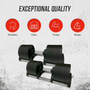 Strongway Gym Supplies Strongway 32KG Adjustable Dumbbells Set (PAIR) with Stand