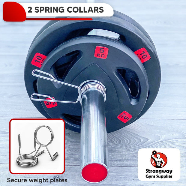 Strongway Gym Supplies 6FT Olympic Barbell Strongway 6FT Olympic Bar Barbell - (550LBS/250KG Rated)