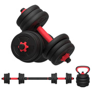 Strongway Gym Supplies 20KG SET STRONGWAY™ Adjustable 6 in 1 Dumbbell Barbell Kettlebell Push Up Set - 20KG 30KG 40KG SETS