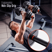 Strongway Gym Supplies STRONGWAY™ Adjustable 6 in 1 Dumbbell Barbell Kettlebell Push Up Set - 20KG 30KG 40KG SETS