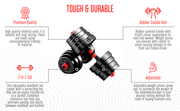 Strongway Gym Supplies Strongway Adjustable Dumbbell Sets