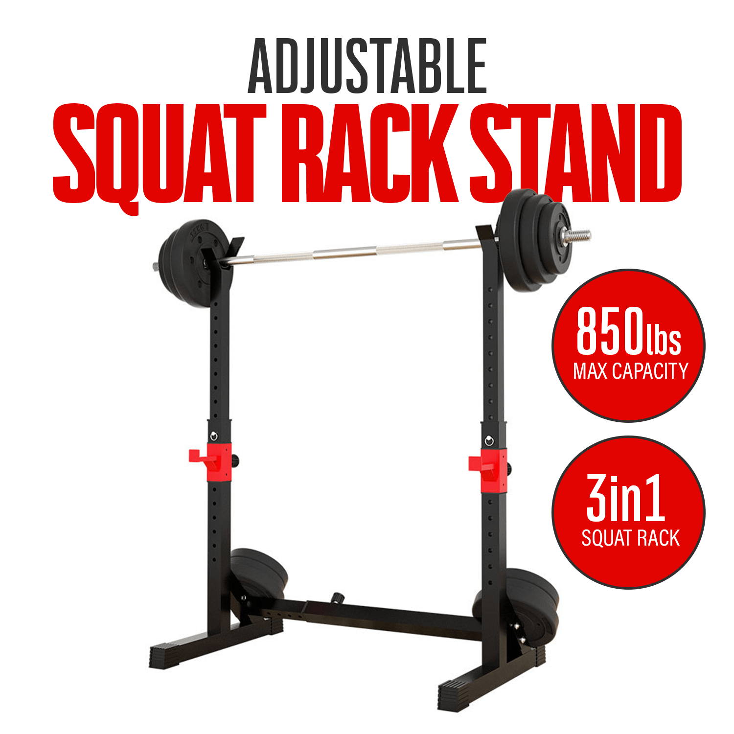 Adjustable Full Squat and Barbell Rack | Strongway Gym Supplies