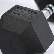 Strongway Gym Supplies Strongway Complete Hex Dumbbells Set with Storage Stand