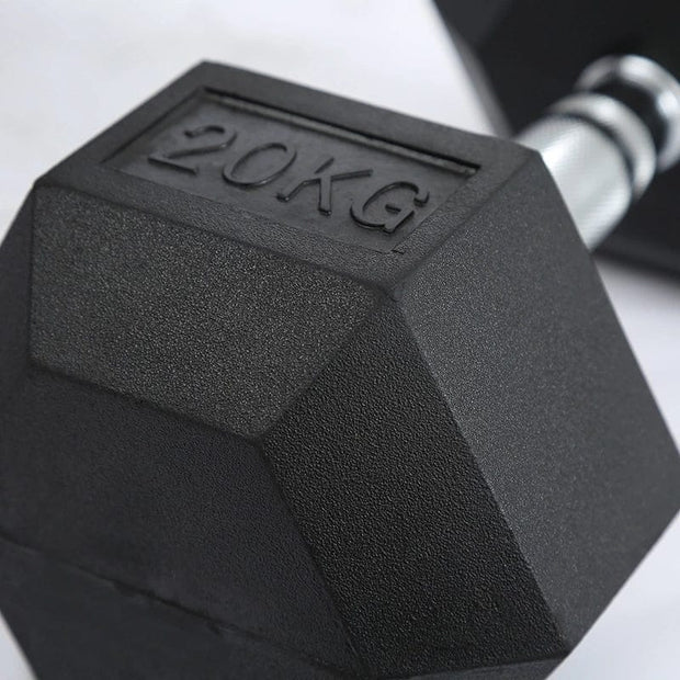 Strongway Gym Supplies Strongway Complete Hex Dumbbells Set with Storage Stand