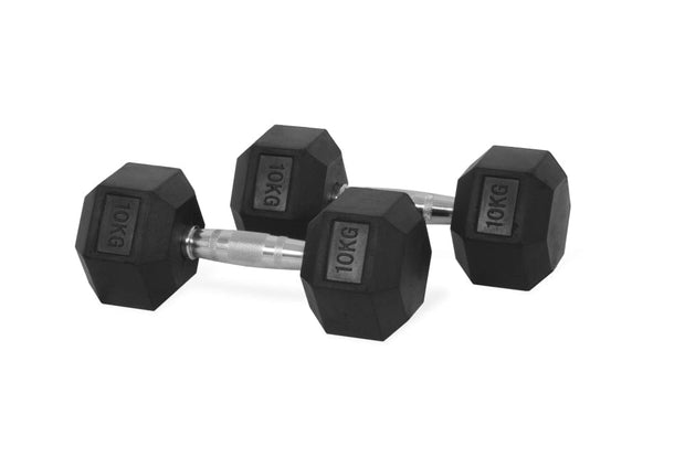 Strongway Gym Supplies Strongway Complete Hex Dumbbells Set with Storage Stand