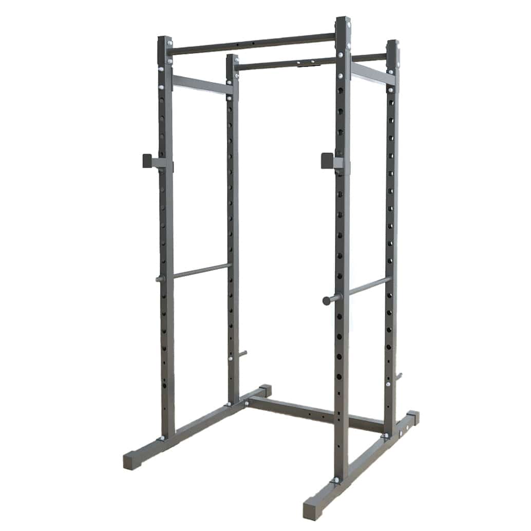 Cage De Musculation Multifonction – Squat Rack 1000Lbs – Barre De Traction – Acier Noir/Bleu