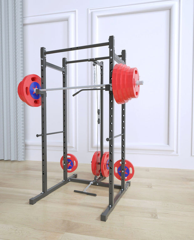 Strongway Gym Supplies Strongway Multi-Gym Squat Rack (Power Cage with Cable Pulley System)