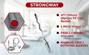 Strongway Gym Supplies Olympic EZ Barbell Strongway™ Olympic EZ Curl Bar (330LBS Rated)